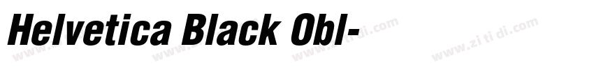 Helvetica Black Obl字体转换